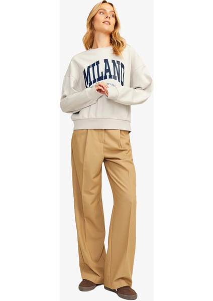 Jxmerle Kadın Bej Sweatshirt 12260608-MOONBEAM fiyatları