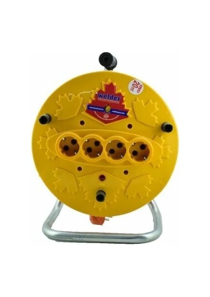 20MT Makaralı Uzatma Kablosu 3x1.5mm*4 Prizli