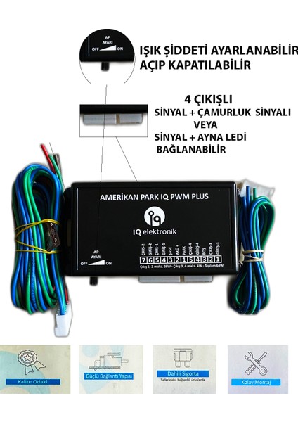 Amerikan Park Modülü Ayarlı 4 Çıkışlı Pwm Plus Iq Elektronik Marka