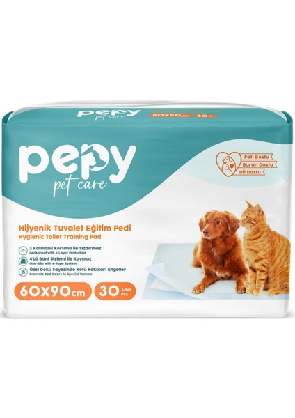 Pepy Pet Care Pepy Evcil Hayvan Tuvalet Eğitim Pedi 60 x 90 cm 180 Adet 6 Paket