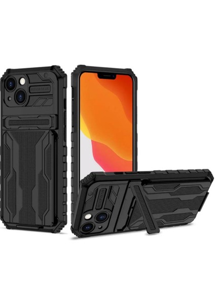 iPhone 15 Kılıf Kamera Korumalı Standlı Kartlıklı Armor Grade Kapak fiyatları