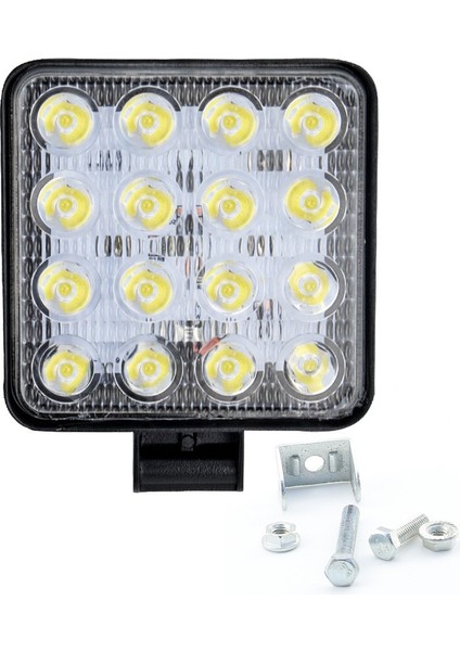 Çalışma Lamba 16LED 10,5 x 10,5 cm 12-60V Adet/ LASS308