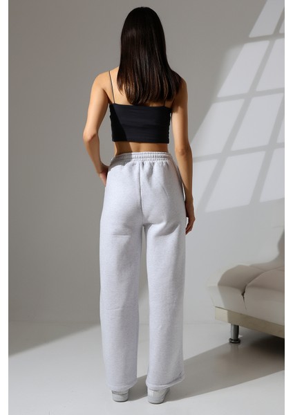 Şardonlu Penye Kompakt Paçası Geniş Kışlık Palazzo Eşofman Altı 21776 Karmelanj fırsatları