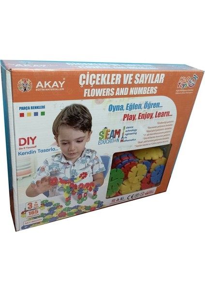 Çiçekler ve Sayılar Kutulu Yapı Blokları