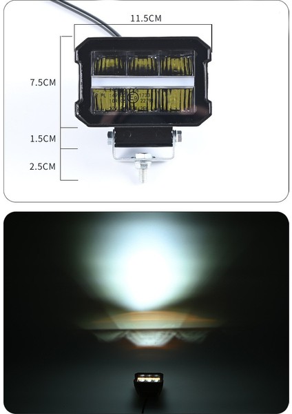 Ofrooad sis lambası 11,5 x 8 x 9cm 12-80v 28w Beyaz-amber gündüz ledli adet / LASS352