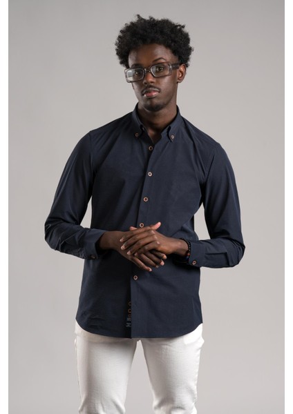 Yaka Düğmeli Gofre Ince Fitilli Pamuklu Yazlık Slimfit Gömlek fiyatları