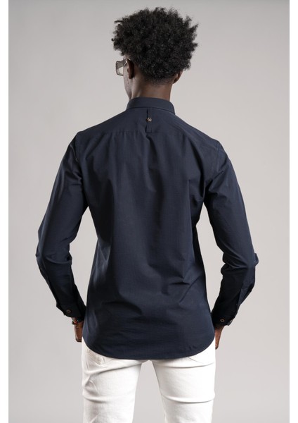 Yaka Düğmeli Gofre Ince Fitilli Pamuklu Yazlık Slimfit Gömlek fırsatları