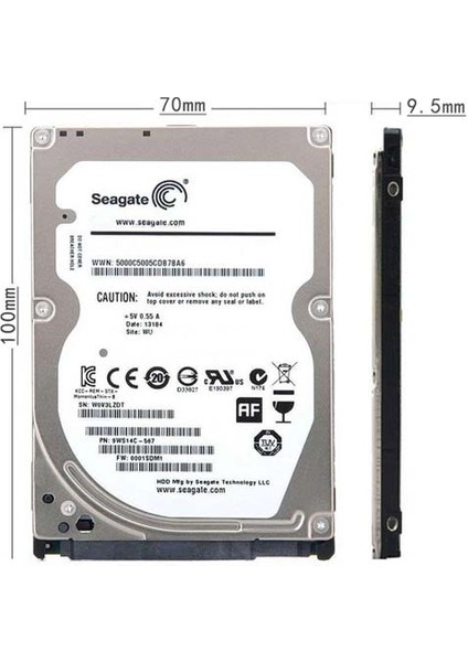 320 GB 2,5' 7/24 Laptop Güvenlik Harddiski
