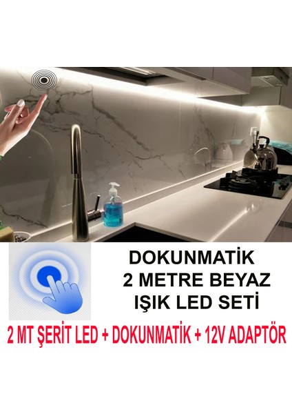 Dokunmatik Aç Kapa Mutfak Dolabına LED Işık (Videoyu Izleyiniz)