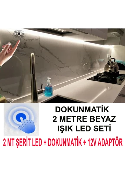 Elektroled Market Dokunmatik Aç Kapa Mutfak Dolabına LED Işık (Videoyu Izleyiniz)