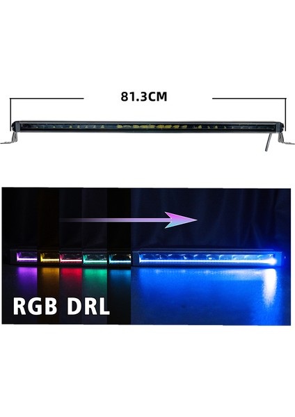 Offroad sis lambası beyaz 150w 81,3 cm beyaz-sarı gündüz ledli 12-36v adet / LASS360-2