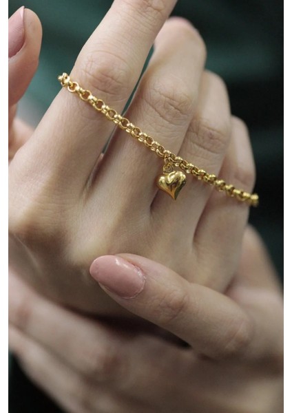 14 Ayar Altın Kalp Doç Bileklik indirimleri