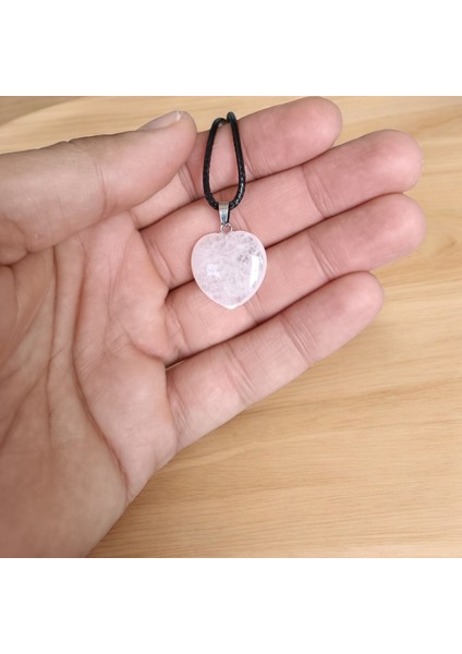 Pembe Kuvars Kolye Doğal Taş Kolye Sertifikalı Doğal Taş Kolye Kalpli Kolye Hediyelik Eşya Sevgili Kolye Sevgiliye Özel Hediye modelleri