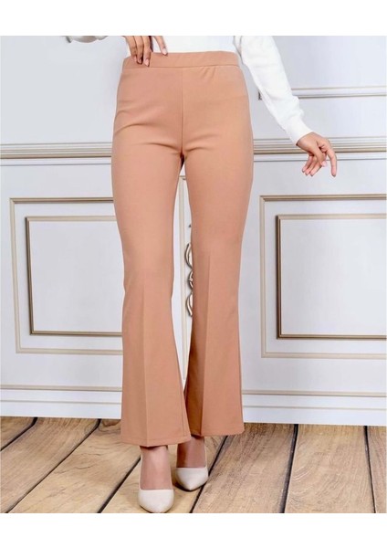 24Y1104 Pantolon Ispanyol Paça - Rita - 24Y1104 - Camel - 44