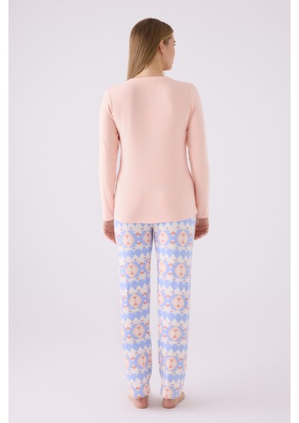 Kadın Somon Kışlık Termal Pijama Takım, Içi Şardonlu fiyatları