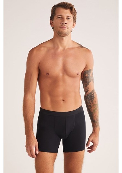 Pamuklu Elastan 2 Li Erkek Boxer %94 Pamuk %6 Elastan