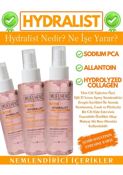 Hydralist Işıltı Veren Nemlendirici Bakım Spreyi 110 ml modelleri