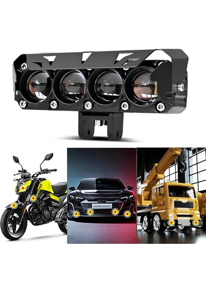 LED Spot Işık ve Sarı Beyaz Projektör Lens Dikdörtgen Baykuş LED Off Road Lamba Motosiklet ve Iş Makinesi Projektörü 12V-85V fiyatları
