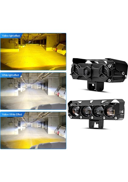 LED Spot Işık ve Sarı Beyaz Projektör Lens Dikdörtgen Baykuş LED Off Road Lamba Motosiklet ve Iş Makinesi Projektörü 12V-85V modelleri