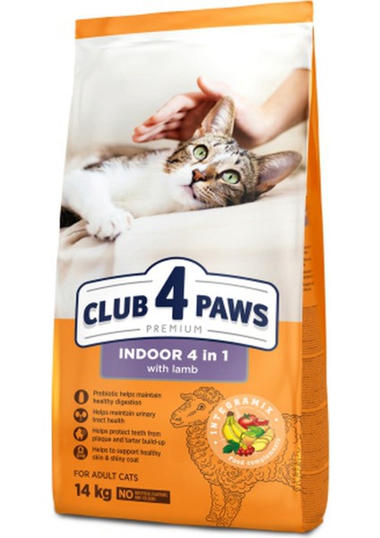 CLUB4PAWS Pre. Indoor 4 In 1 Kuzu Etli Kedi M.14KG 13