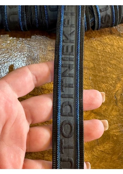 En 3 cm Deri Kabartma Yazılı Şerit Dikiş Giyim Aksesuarı 1 Metre