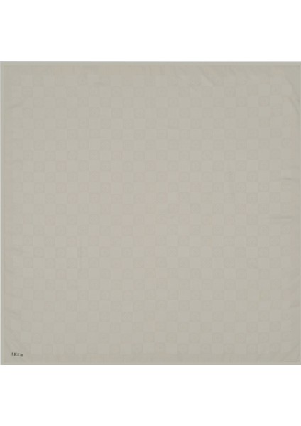 Dama Monogram Eşarp- Krem - 1070600-982