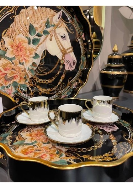 Royking Horse 2 Li Yuvarlak Tepsi 39X4-34X4 cm Fx 013 fırsatları