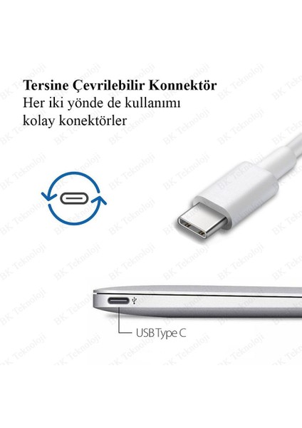 Type-C To USB Şarj ve Data Kablosu - 1 Metre