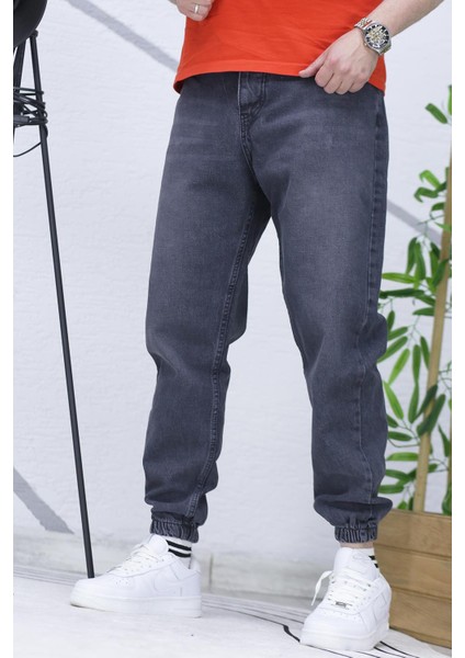 Erkek Paçası Lastikli Boyfriend Kot Pantalon 656
