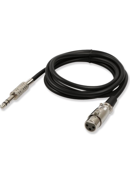 Yüksek Kalite Xlr 3-Pin Dişi 6.35MM Stereo Erkek Mikrofon Ses Kablosu-15 m