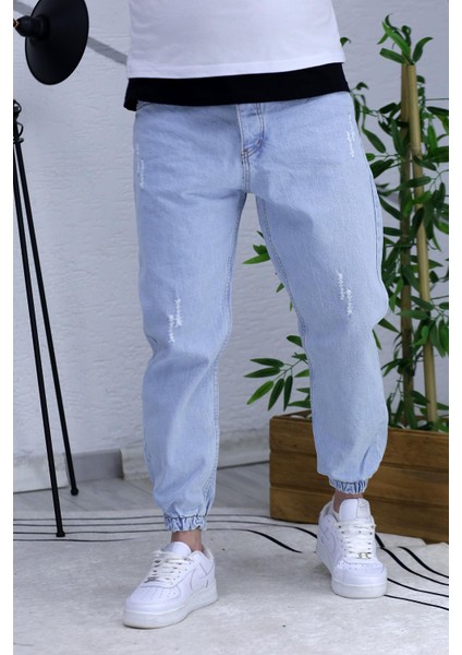 Erkek Paçası Lastikli Tırnaklı Boyfiren Kot Pnt. 646 fiyatları