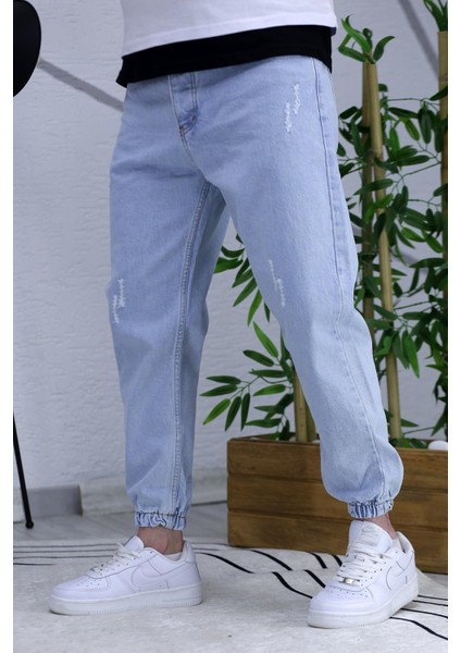 Erkek Paçası Lastikli Tırnaklı Boyfiren Kot Pnt. 646 fırsatları