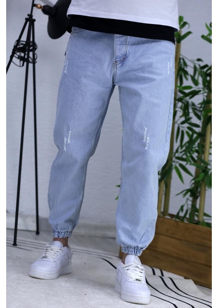 Erkek Paçası Lastikli Tırnaklı Boyfiren Kot Pnt. 646 indirimleri