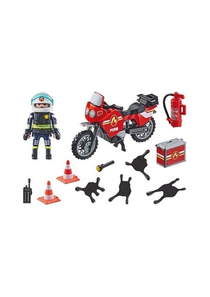 71466 Action Heroes: Motorcycle & Oil Spill