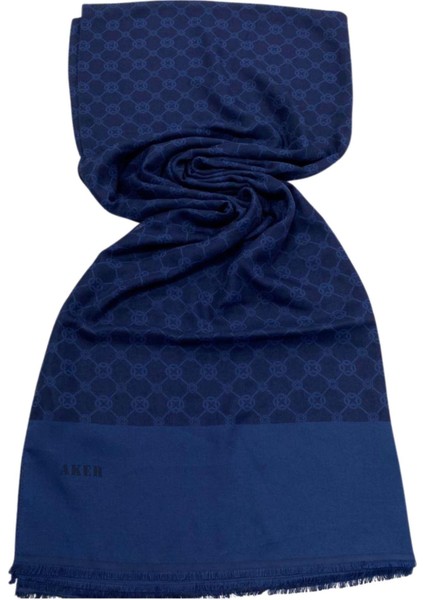 Elegance Monogram Lacivert Şal 1090100-921