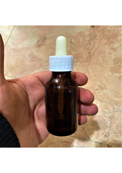 50 ml Plastik Damlalıklı Amber Cam Şişe , 50CC Kahverengi Cam Şişe Damlalıklı x 6 Adet