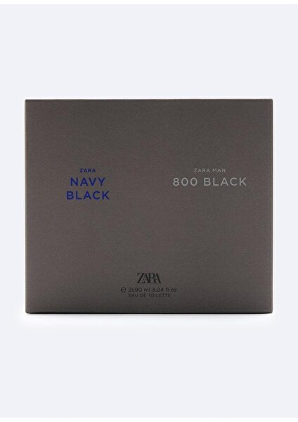 MAN NAVY BLACK + ZARA MAN 800 BLACK EDT 2X 90ML