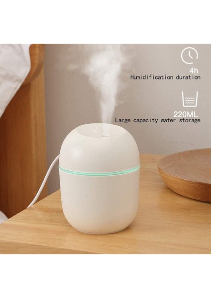 MT08 Humidifier Nano Atomizasyon 220 ml LED Li Sessiz USB Li Taşınabilir Mini Hava Nemlendirici Araç Içi Ev ve Ofis