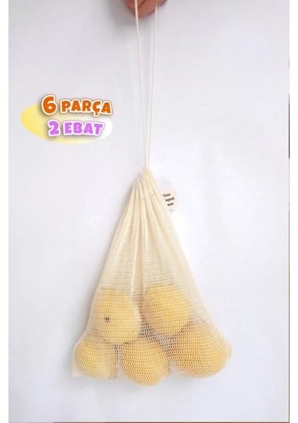 Pamuk File Alışveriş Torbası - Sebze Meyve Saklama Kesesi | Suave