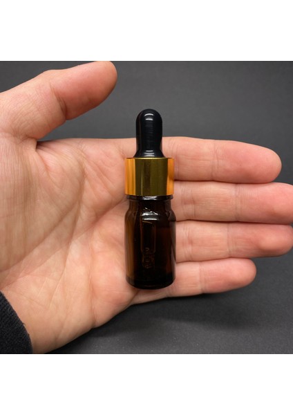 5 ml Amber Cam Damlalıklı Şişe , Gold Metalik Kapak , 5 cc Kahverengi Cam Damlalıklı Şişe x 6 Adet fiyatları
