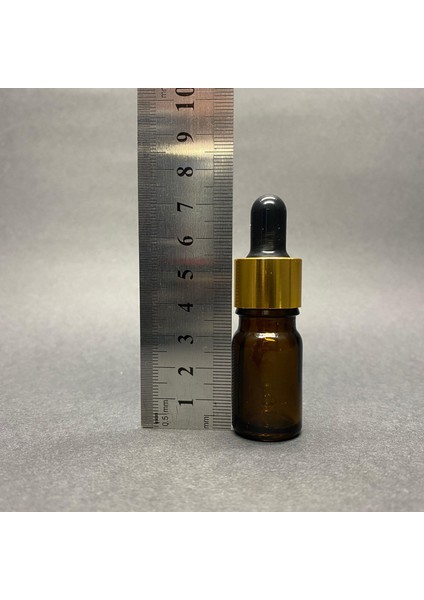 5 ml Amber Cam Damlalıklı Şişe , Gold Metalik Kapak , 5 cc Kahverengi Cam Damlalıklı Şişe x 6 Adet modelleri