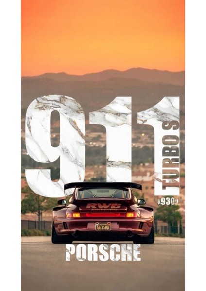 Porshe 911TURBO S Duvar Poster 30X42 cm Çerçevesiz