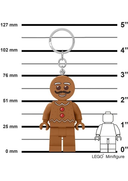 Minifigures KE182H Gingerbread Man LED Key Chain