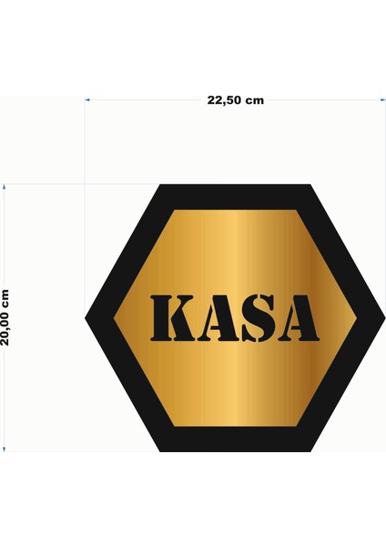Güneş Lazer Dekoratif Kasa Yazılı Altıgen Yönlendirme Levhası