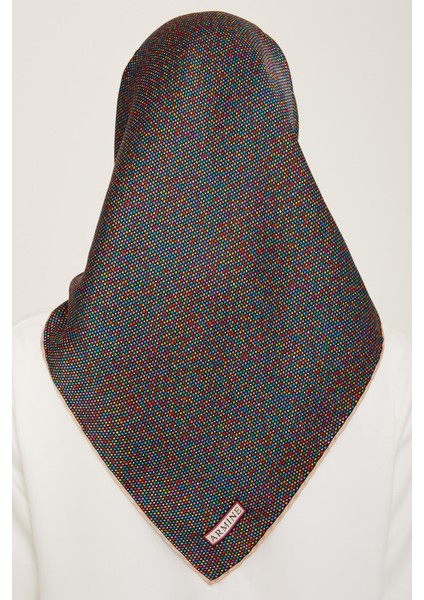 Siyah Puantiye Desen Tivil Ipek Eşarp 9113-05 fırsatları