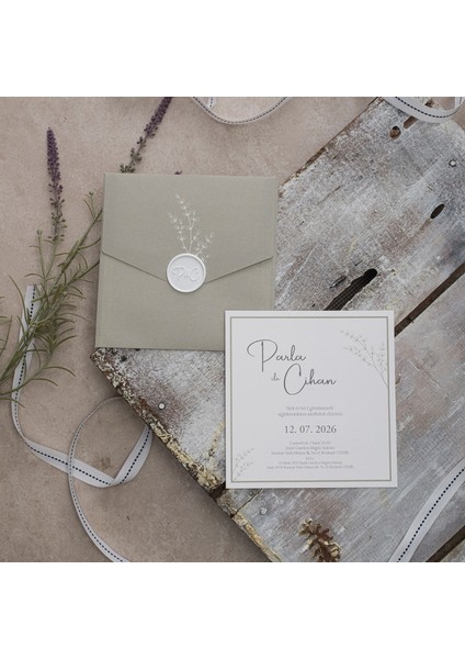 Düğün Davetiyesi Eko Polen Davetiye Baskılı 40355