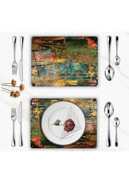 Özel Tasarım Cam Baskılı Gold Desenler Supla Takımı 6 Adet fiyatları