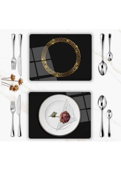 Özel Tasarım Cam Baskılı Gold Supla Takımı 6 Adet fiyatları