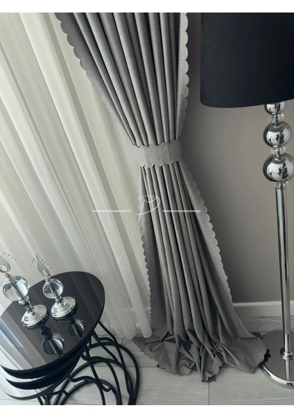 Karartma Blackout Sıvama Keten Ultrasonik Kesim Fon Perde 2 Renk Seçeneği fırsatları