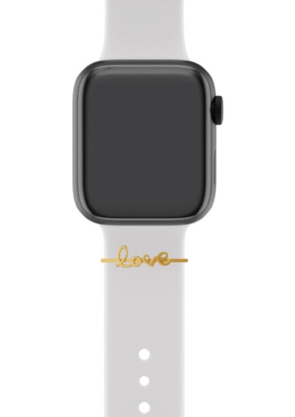 Apple Watch Uyumlu Ring Charm Love Gold modelleri